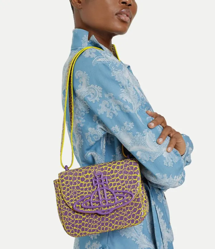 Crossbody Bags Women Vivienne Westwood Linda Crossbody Bag In LilacYellow