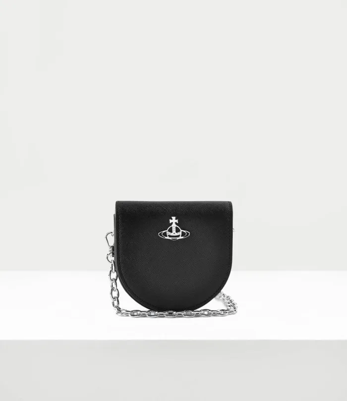Crossbody Bags Women Vivienne Westwood Nano Saddle Crossbody Bag In Black