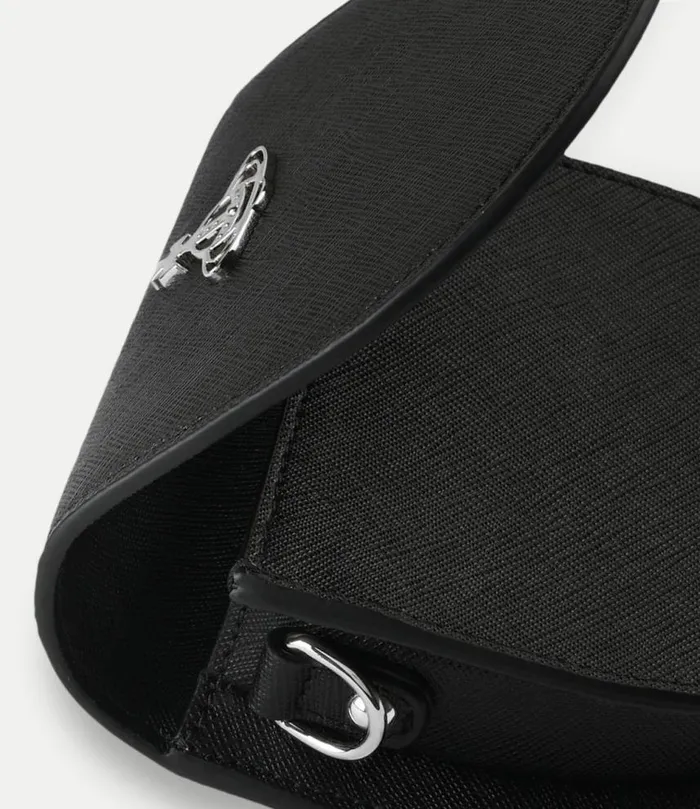 Crossbody Bags Women Vivienne Westwood Nano Saddle Crossbody Bag In Black