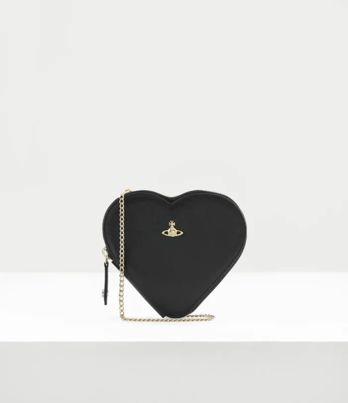 Crossbody Bags Women Vivienne Westwood New Heart Crossbody Bag In Black