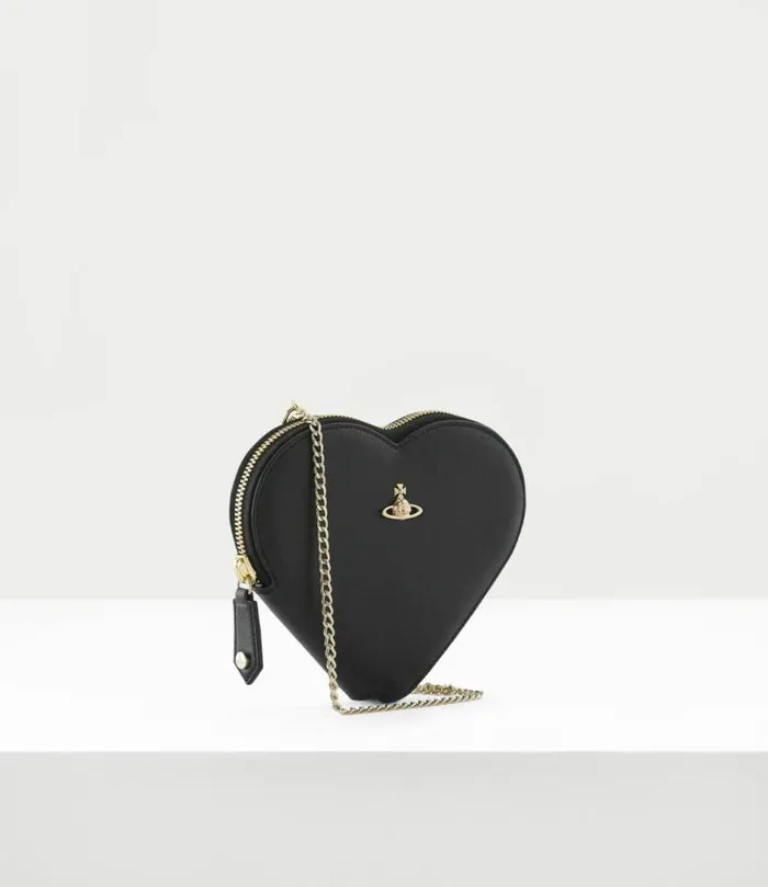 Crossbody Bags Women Vivienne Westwood New Heart Crossbody Bag In Black