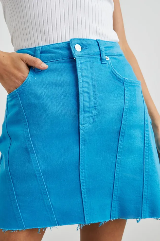 Denim Women Rails Brentwood Skirt Aquarius Raw Hem