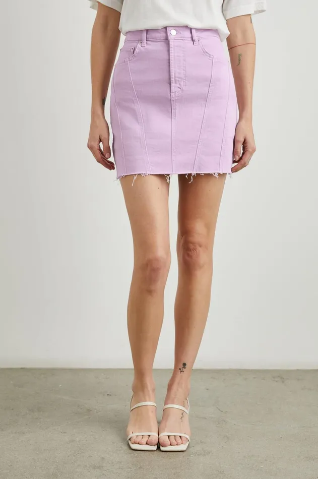 Denim Women Rails Brentwood Skirt Lilac Raw Hem