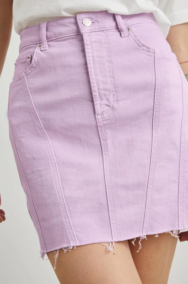 Denim Women Rails Brentwood Skirt Lilac Raw Hem