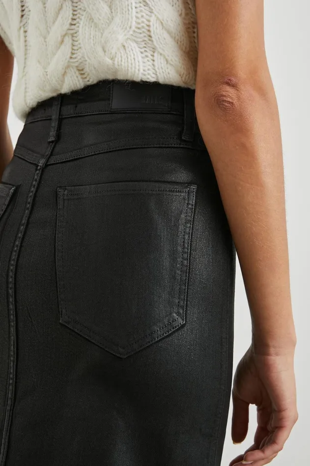 Denim Women Rails Broadway Skirt Coated Noir