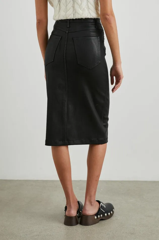 Denim Women Rails Broadway Skirt Coated Noir