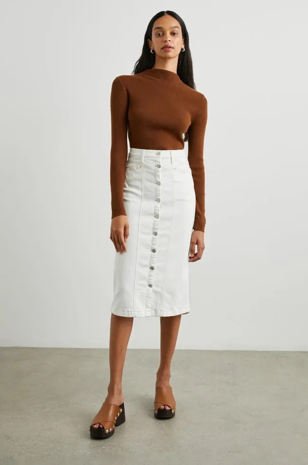 Denim Women Rails Broadway Skirt Vintage Ecru