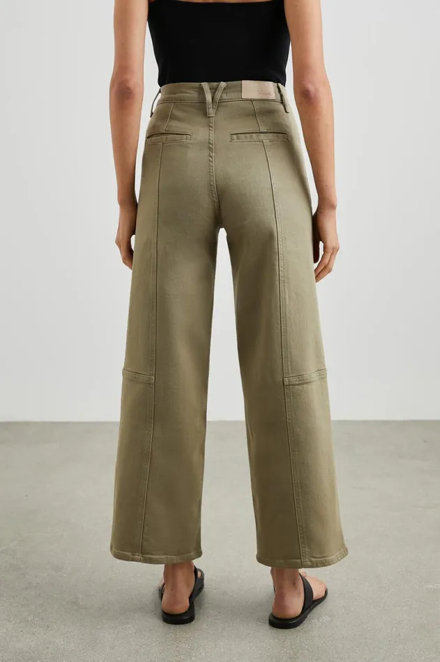 Denim Women Rails Getty Crop Utility Wide Leg Washed Olive