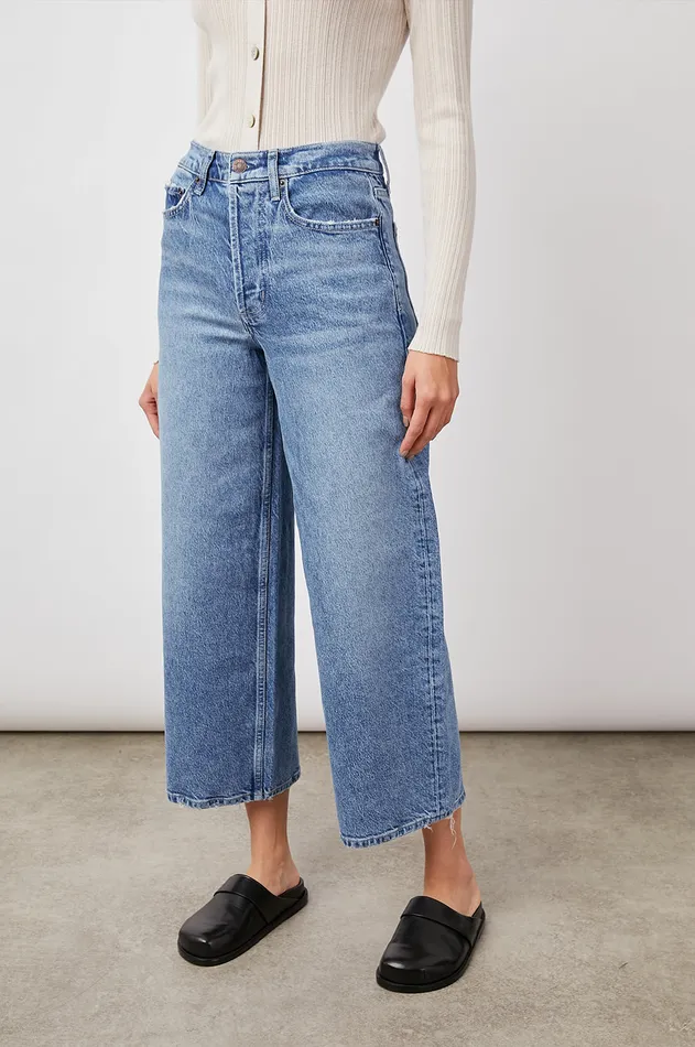 Denim Women Rails Getty Crop Wide Leg Geranium