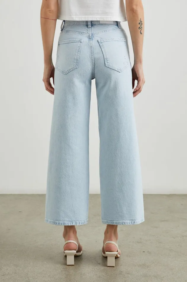 Denim Women Rails Getty Crop Wide Leg Ocean Breeze Distress