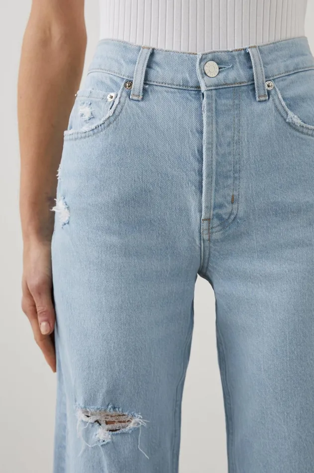 Denim Women Rails Getty Crop Wide Leg Oceanview Distress