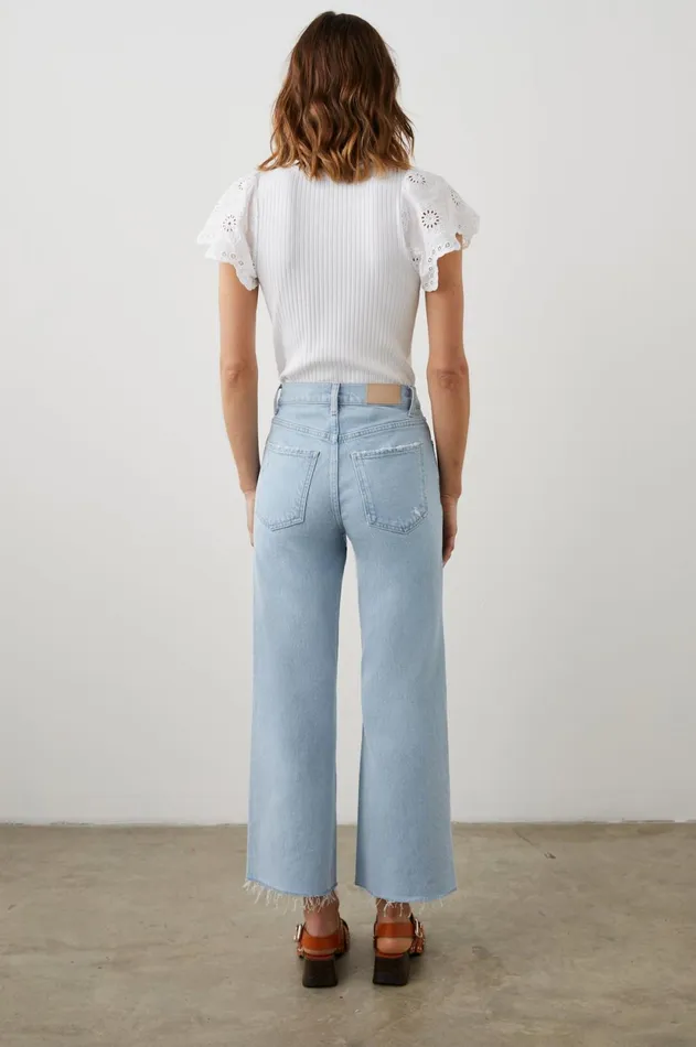 Denim Women Rails Getty Crop Wide Leg Oceanview Distress