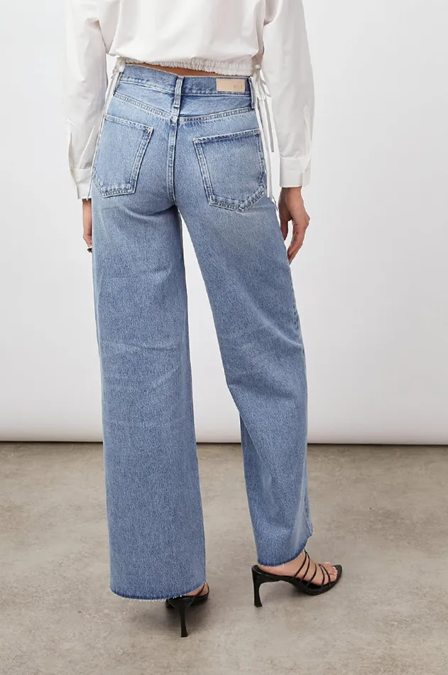Denim Women Rails Getty Wide Leg Breezy Blue Distress