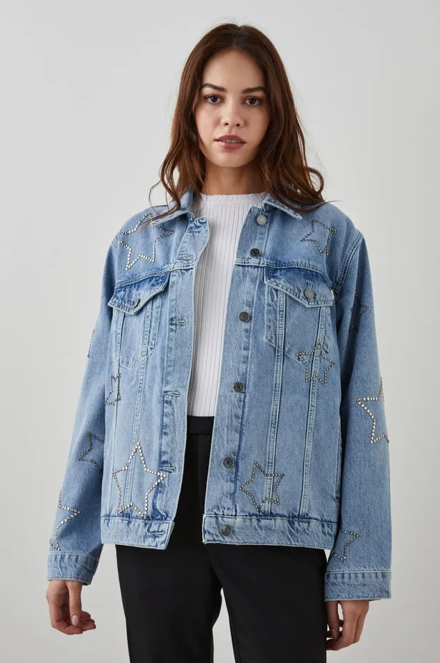 Denim Women Rails Grove Boyfriend Trucker Jacket Supernova