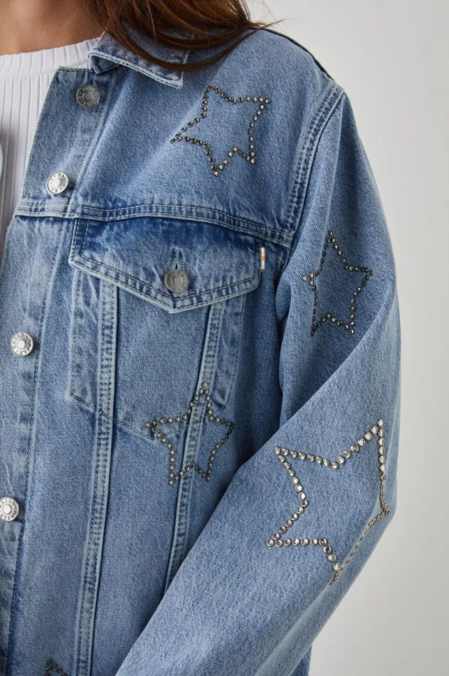 Denim Women Rails Grove Boyfriend Trucker Jacket Supernova