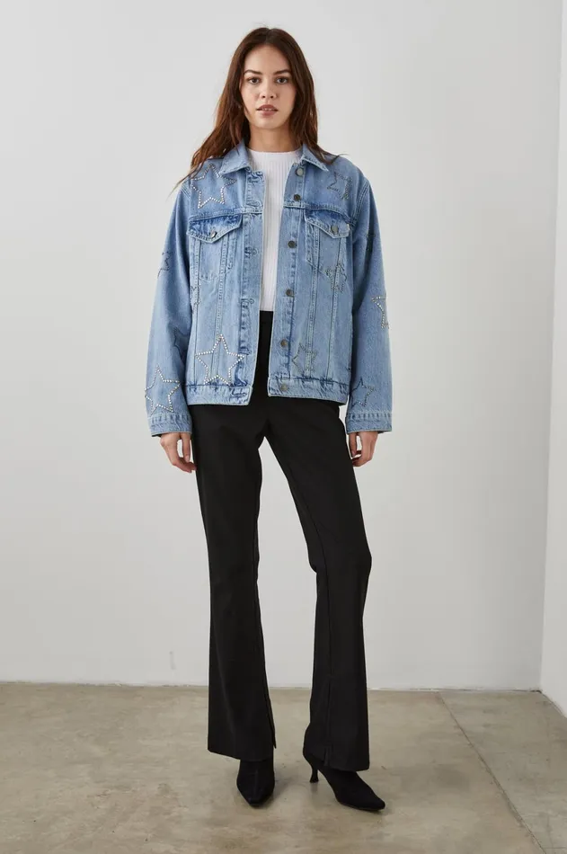 Denim Women Rails Grove Boyfriend Trucker Jacket Supernova