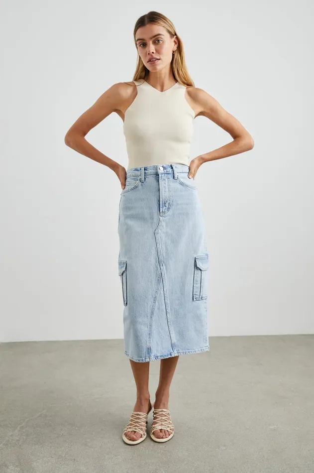 Denim Women Rails Highland Cargo Skirt Riviera