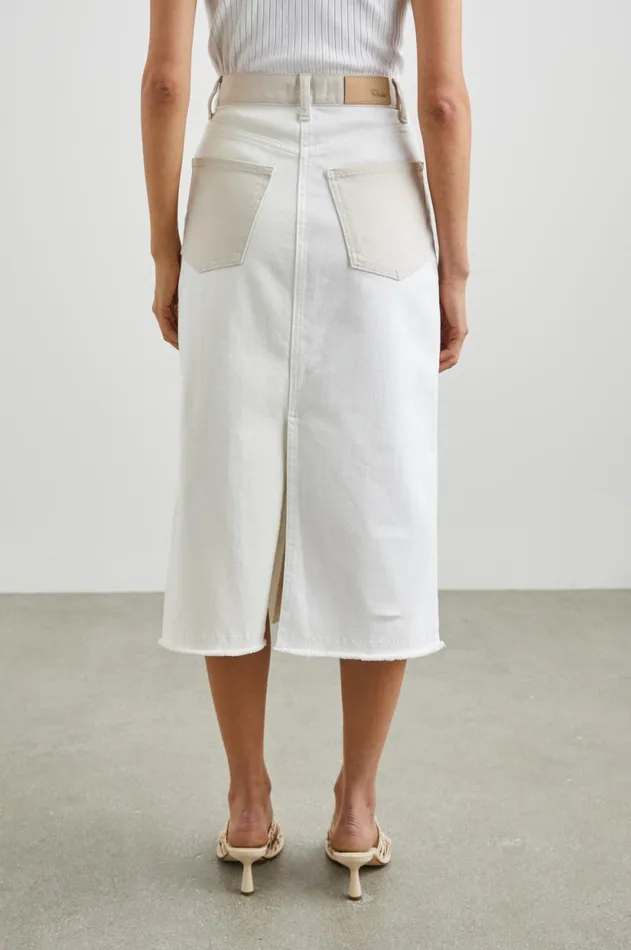 Denim Women Rails Highland Skirt Ecru Patchwork