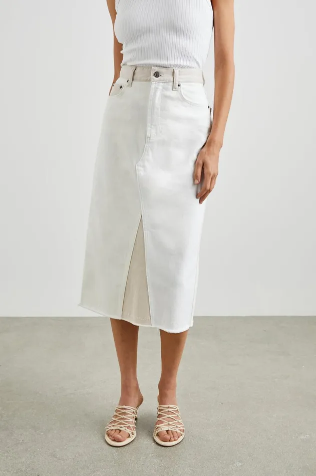 Denim Women Rails Highland Skirt Ecru Patchwork