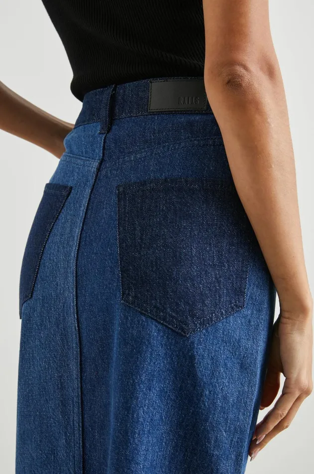 Denim Women Rails Highland Skirt Indigo Patchwork