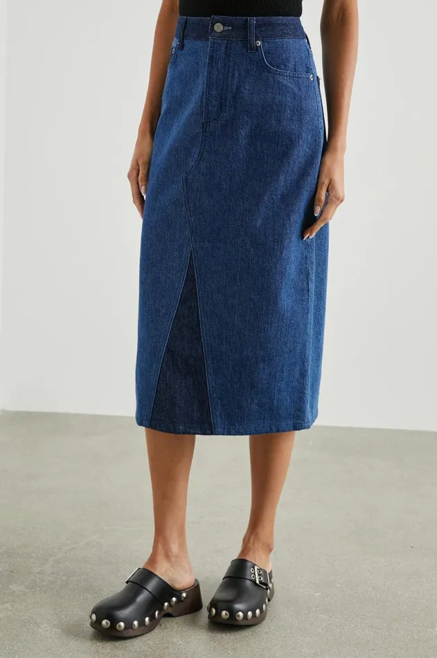 Denim Women Rails Highland Skirt Indigo Patchwork