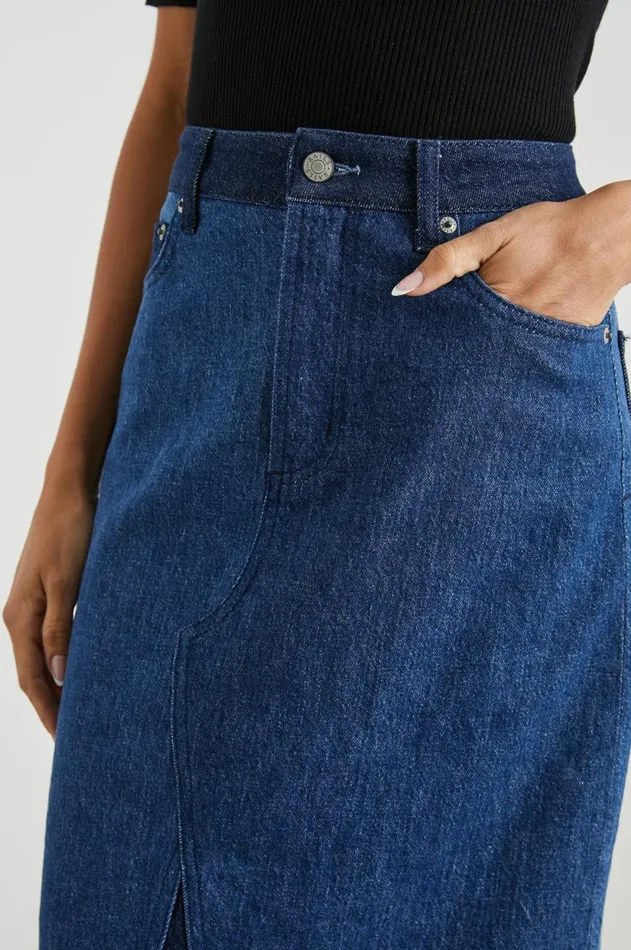 Denim Women Rails Highland Skirt Indigo Patchwork