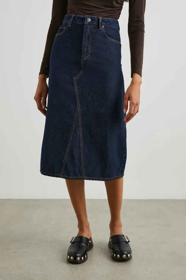 Denim Women Rails Highland Skirt Midnight Blues