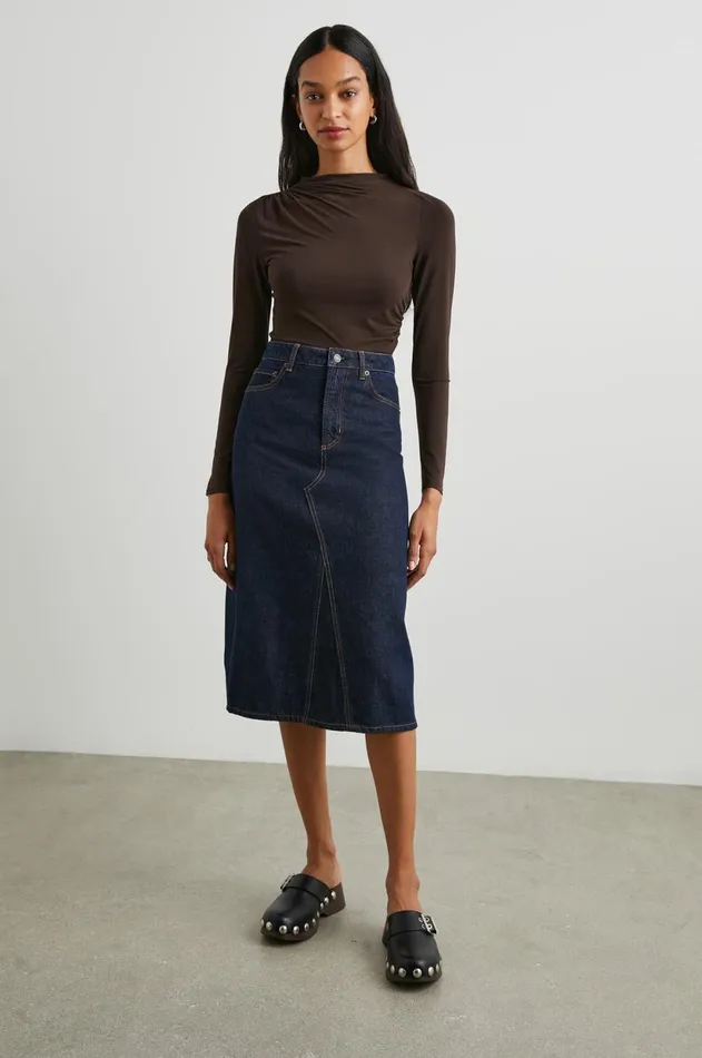 Denim Women Rails Highland Skirt Midnight Blues