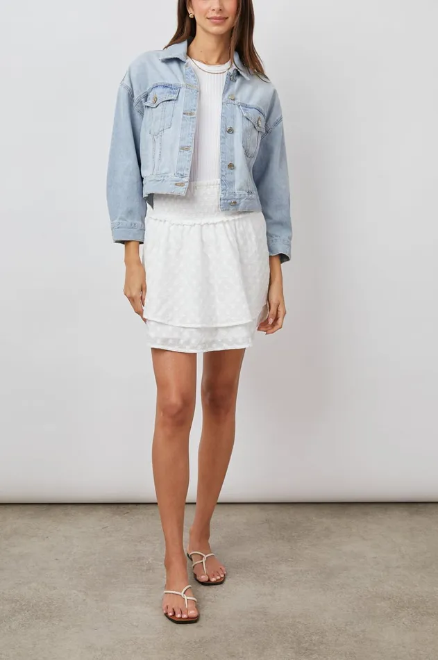Denim Women Rails Indio Jacket Faded Blue Distress