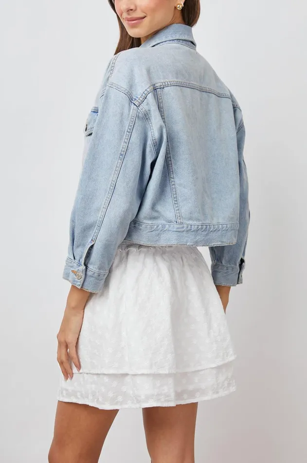 Denim Women Rails Indio Jacket Faded Blue Distress
