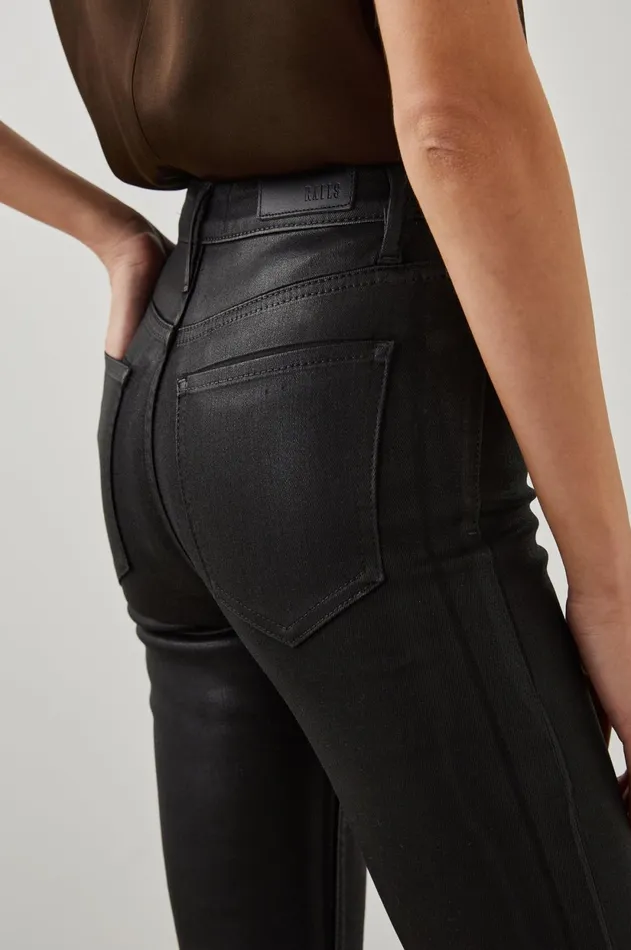 Denim Women Rails Larchmont Skinny Coated Noir