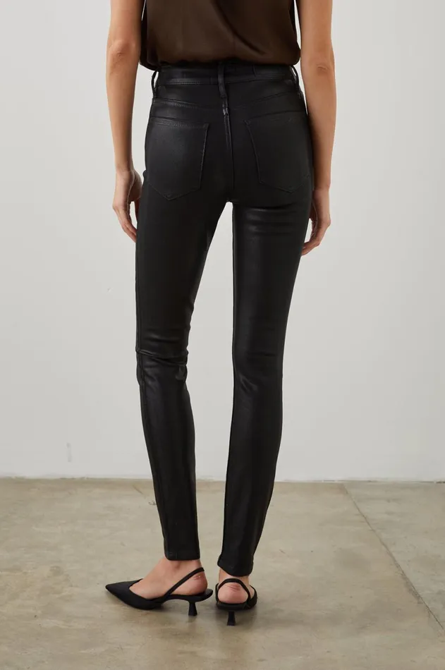 Denim Women Rails Larchmont Skinny Coated Noir