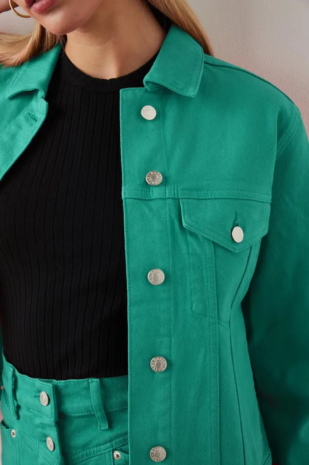 Denim Women Rails Mulholland Jacket Emerald