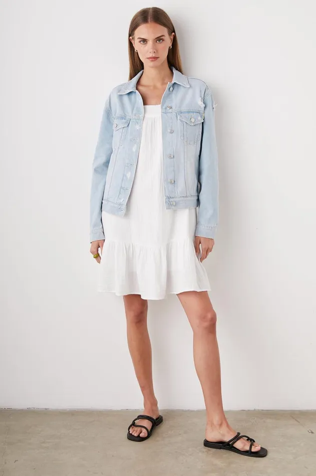 Denim Women Rails Mulholland Jacket Faded Blue Distress