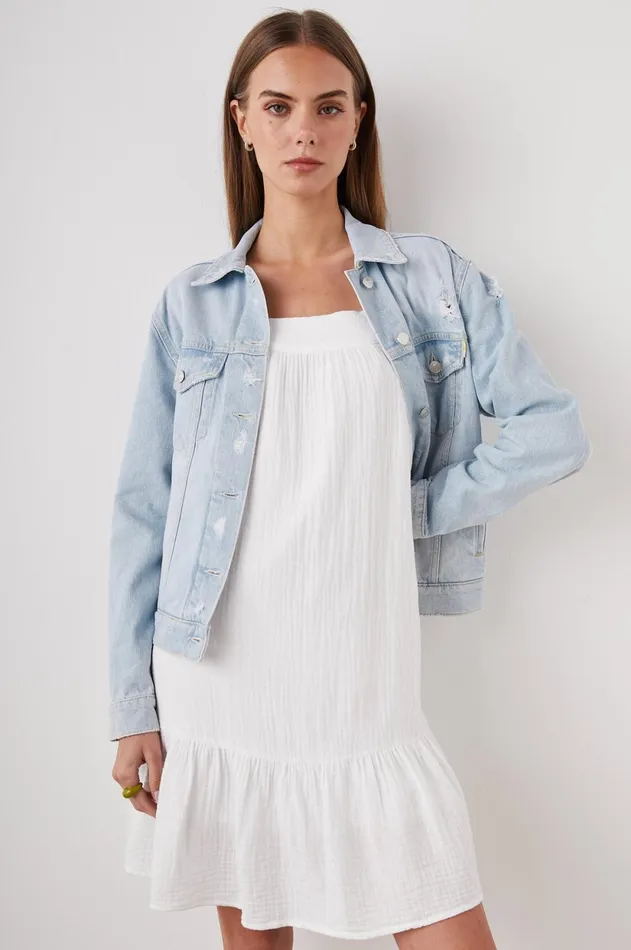 Denim Women Rails Mulholland Jacket Faded Blue Distress