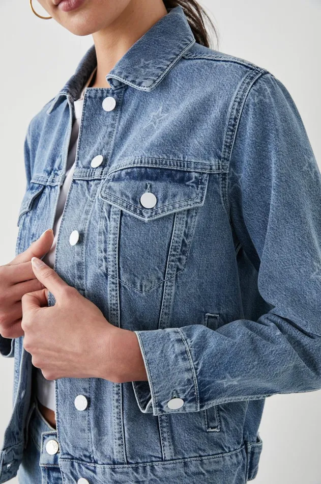 Denim Women Rails Mulholland Jacket Lady Liberty