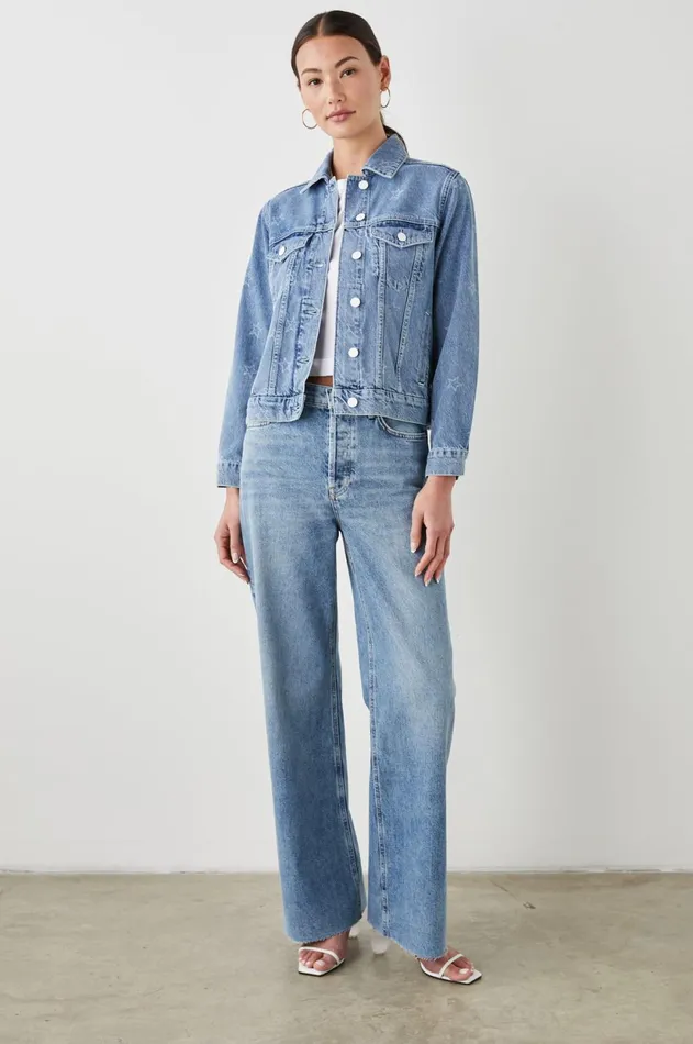 Denim Women Rails Mulholland Jacket Lady Liberty
