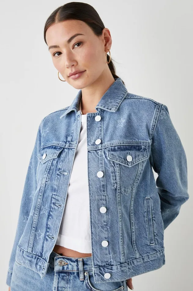Denim Women Rails Mulholland Jacket Lady Liberty