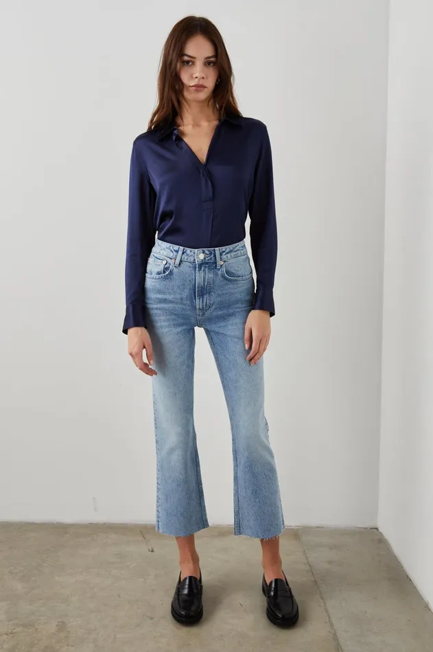 Denim Women Rails Sunset Crop Slim Flare Snowbird