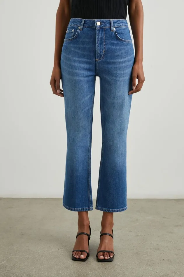 Denim Women Rails Sunset Crop Slim Flare Tidal Wave
