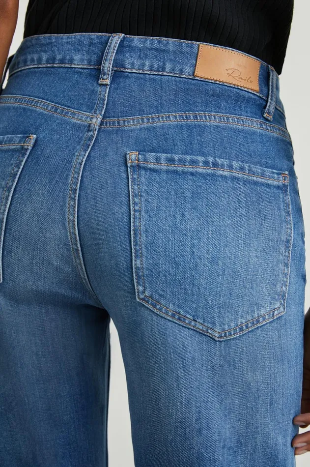 Denim Women Rails Sunset Crop Slim Flare Tidal Wave