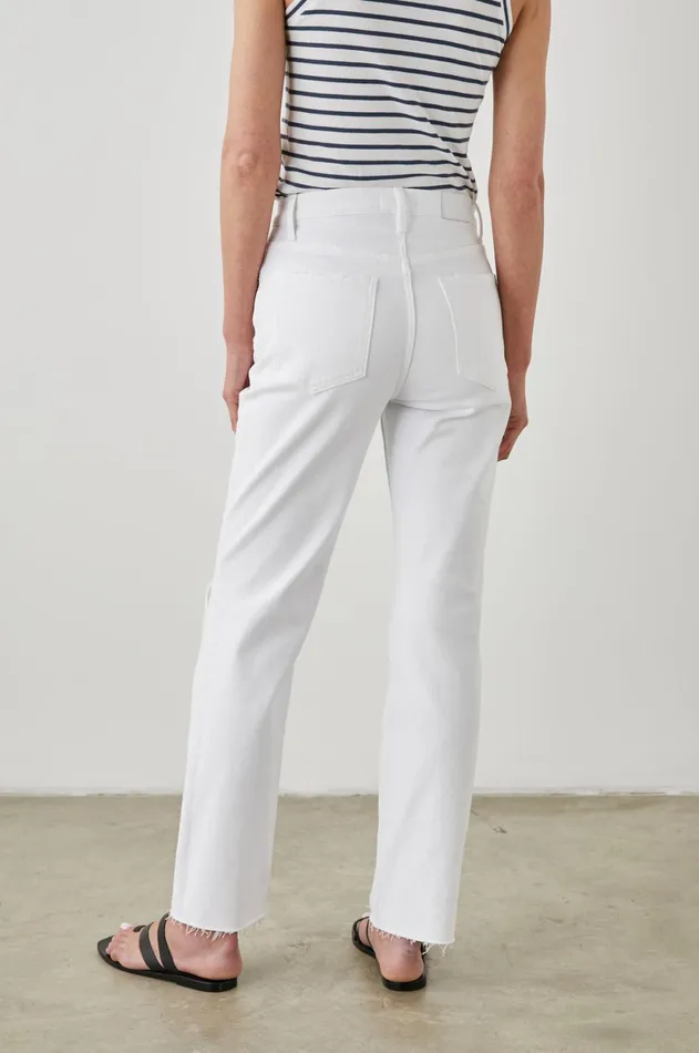 Denim Women Rails Topanga Straight Salt White Distress