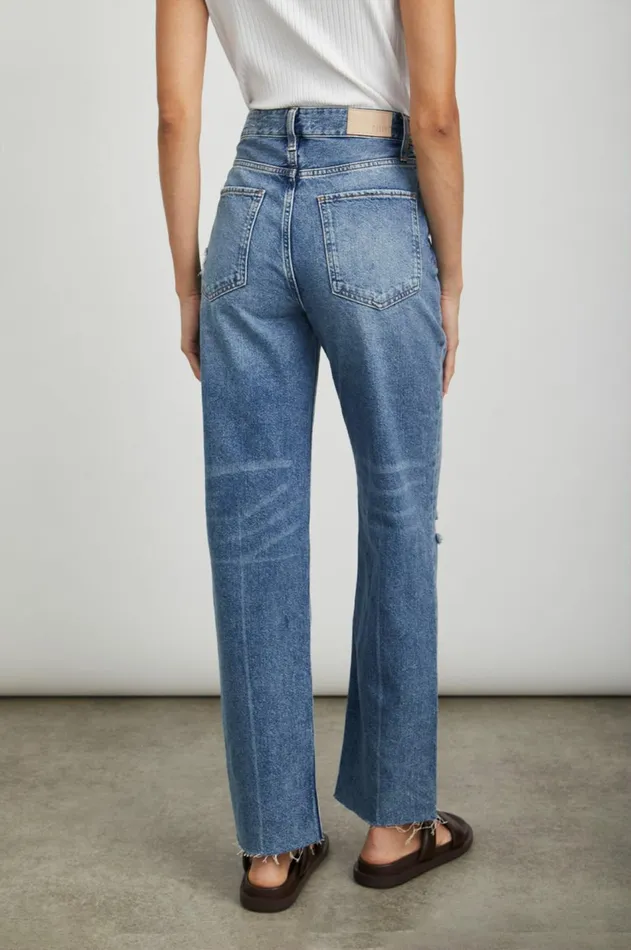 Denim Women Rails Topanga Straight Vintage Sapphire Distress