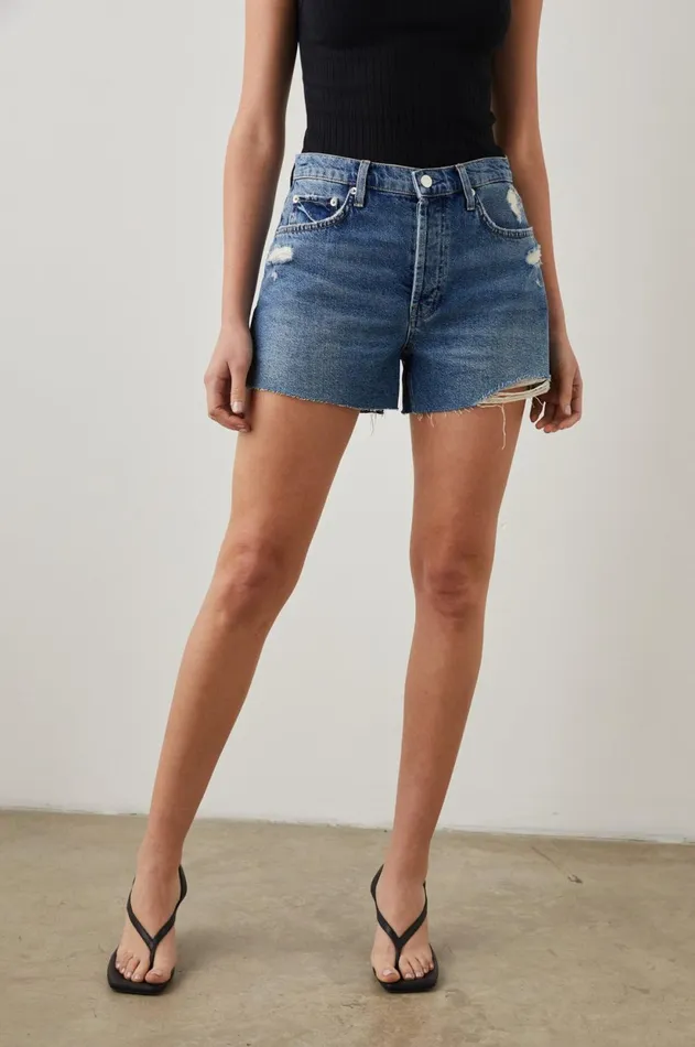 Denim Women Rails Zuma Short Vintage Sapphire Distress