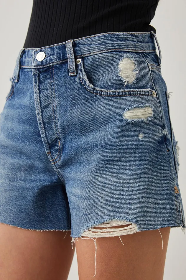 Denim Women Rails Zuma Short Vintage Sapphire Distress