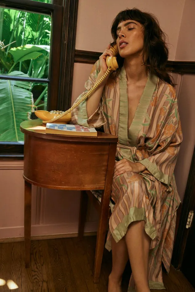 Diane Long Robe Chamomile Apricot Women Natalie Martin Dresses Diane Long Robe Chamomile Apricot Women Natalie Martin Dresses