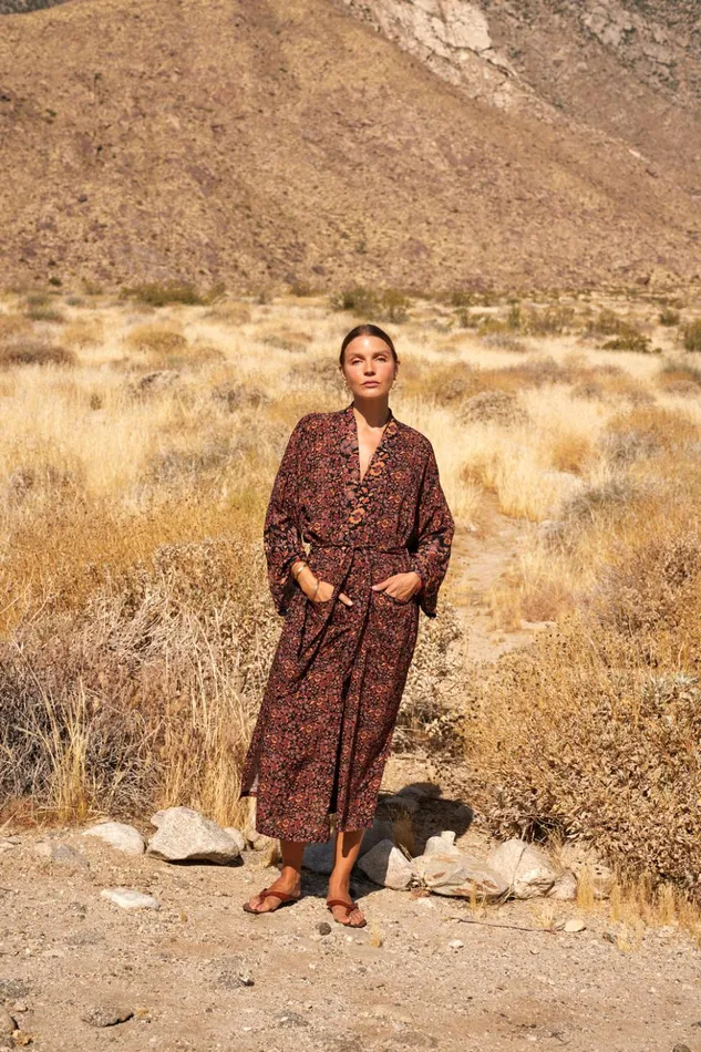 Diane Long Robe Petite Fleur Noire Women Natalie Martin Dresses