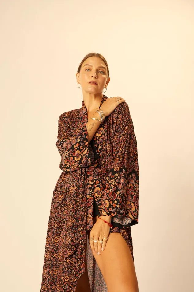 Diane Long Robe Petite Fleur Noire Women Natalie Martin Dresses