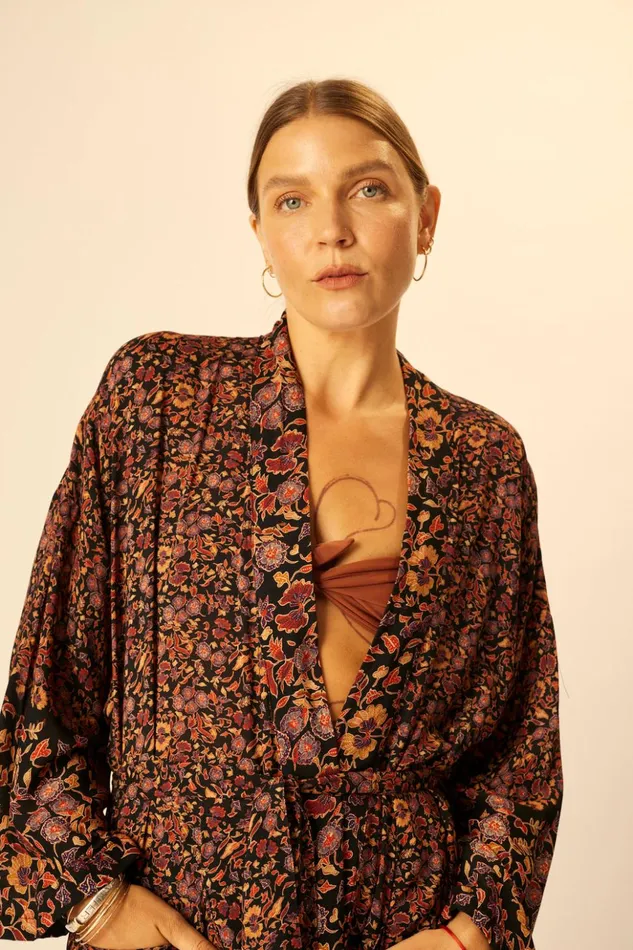 Diane Long Robe Petite Fleur Noire Women Natalie Martin Dresses