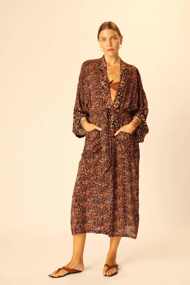 Diane Long Robe Petite Fleur Noire Women Natalie Martin Dresses
